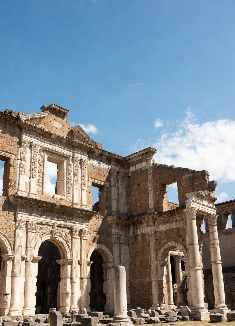 The Roman Pantheon's dome, built with concrete.